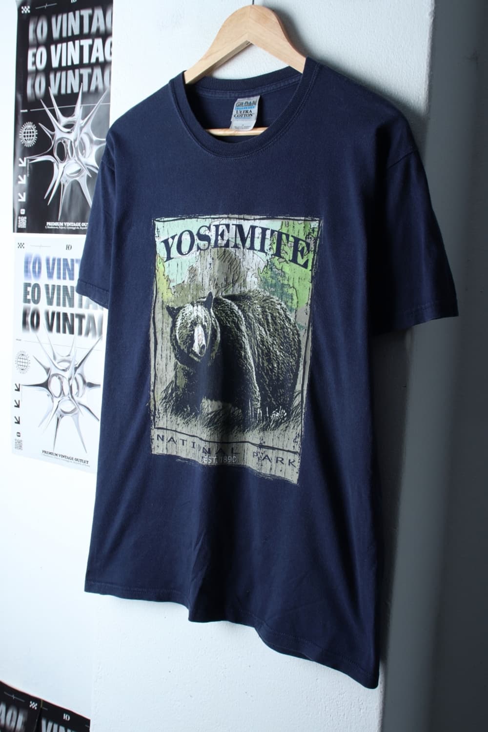 (M-XL) 길단 반팔 티셔츠 90s 년도 USA 요세미티-7B58 상품이미지1