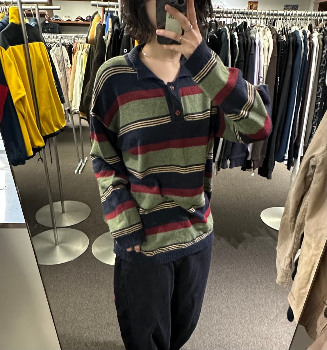 S)Japanese vintage 스트라이프 니트 스웨터 상품이미지1