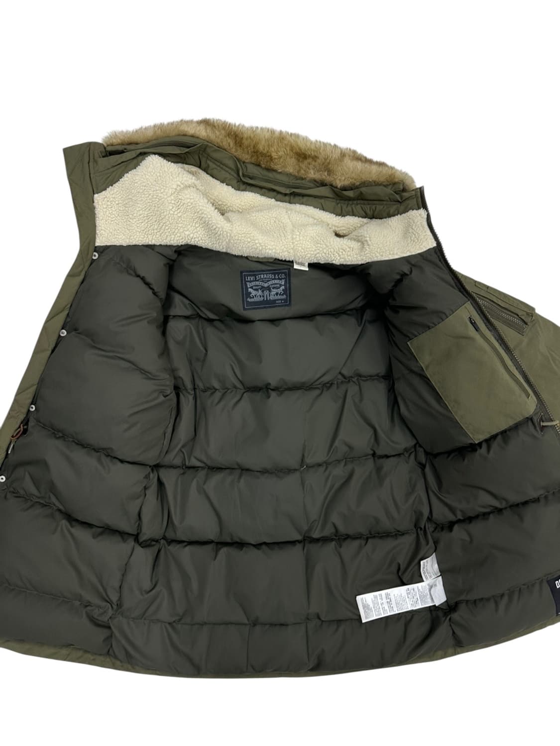 리바이스 덕다운 야상패딩 카키 (M) 상품이미지8