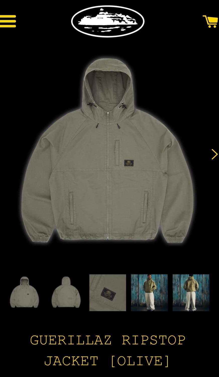 [M] 코르테이즈 립스탑 자켓 올리브 상품이미지1