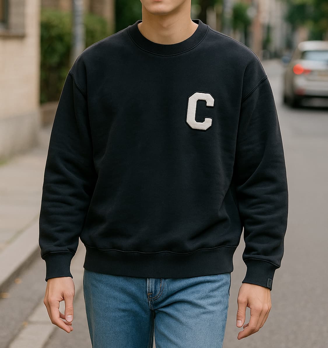 Covernat C로고 블랙 맨투맨_M 상품이미지1