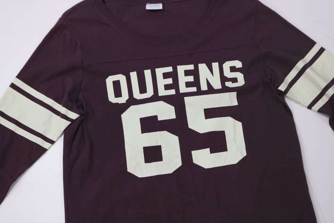 챔피온 빈티지 QUEENS 65 풋볼 티셔츠 M 상품이미지3