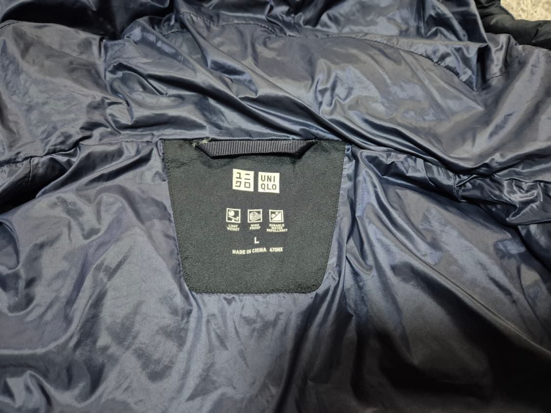 유니클로 남성 심리스 다운패딩 네이비 L 상품이미지7