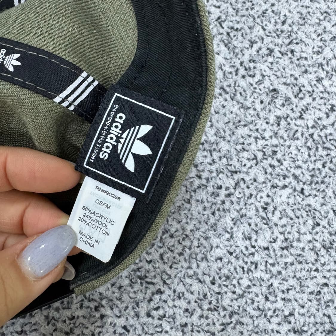 F 아디다스 불꽃 스냅백 모자 카키 0319J 상품이미지6