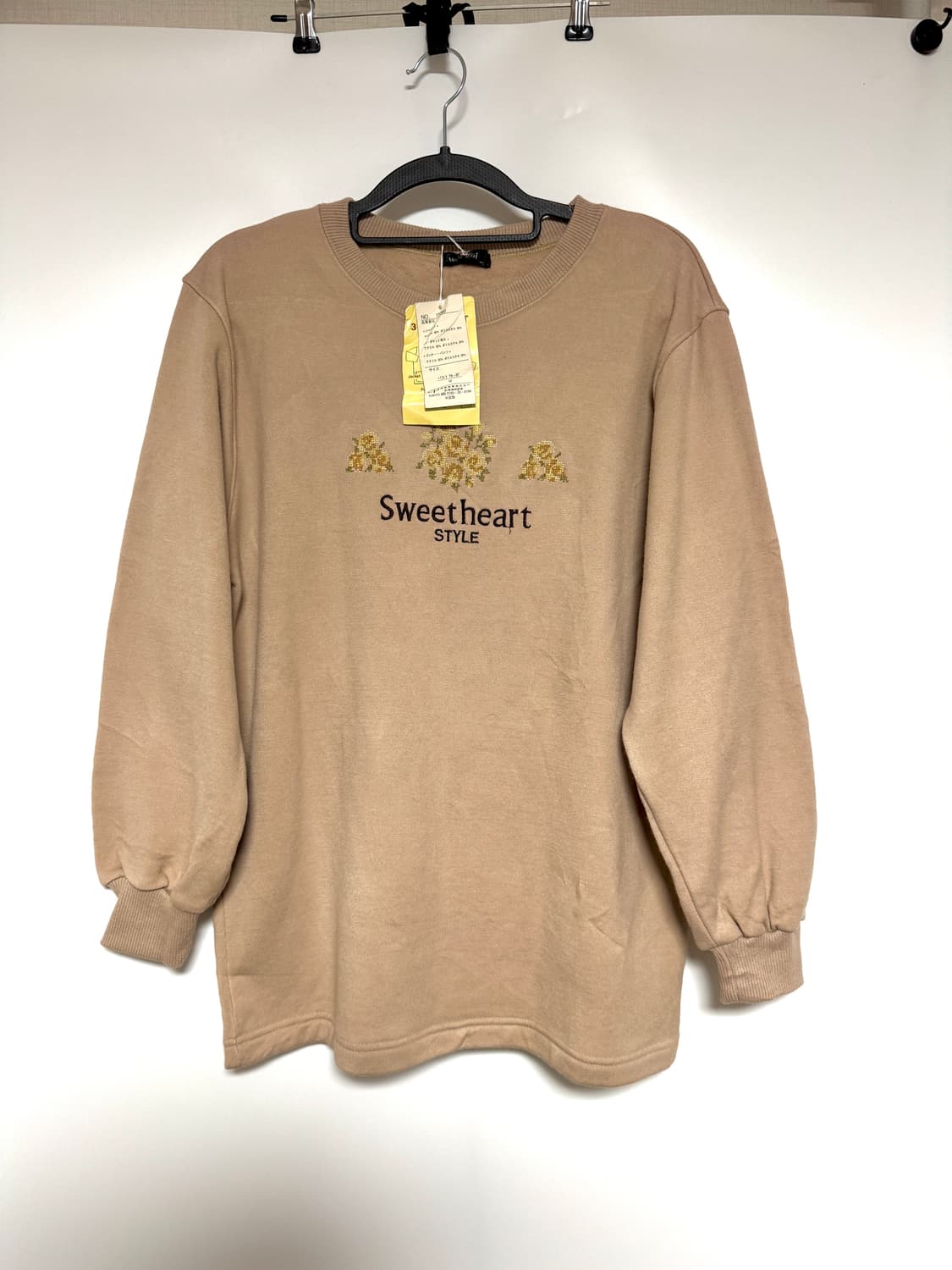 일본 waiwai 스위트하트 맨투맨 95-100 새상품 상품이미지1