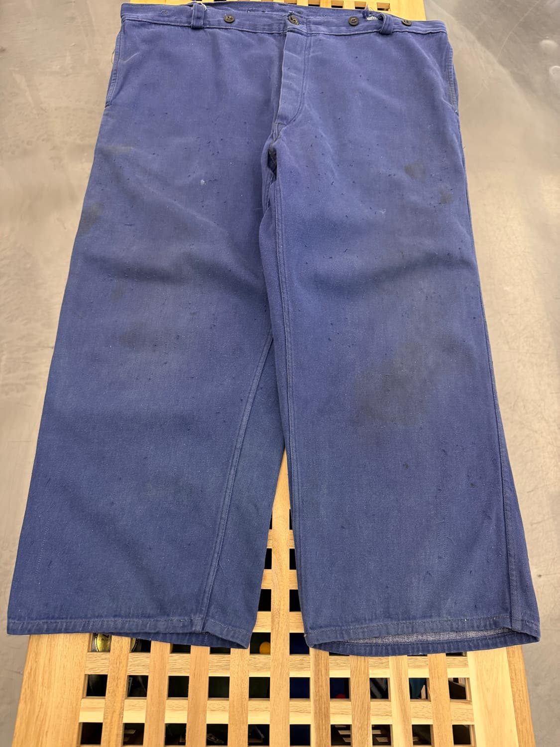 1950s FRENCH HAIRY INDIGO DENIM 프렌치워크팬츠 상품이미지4