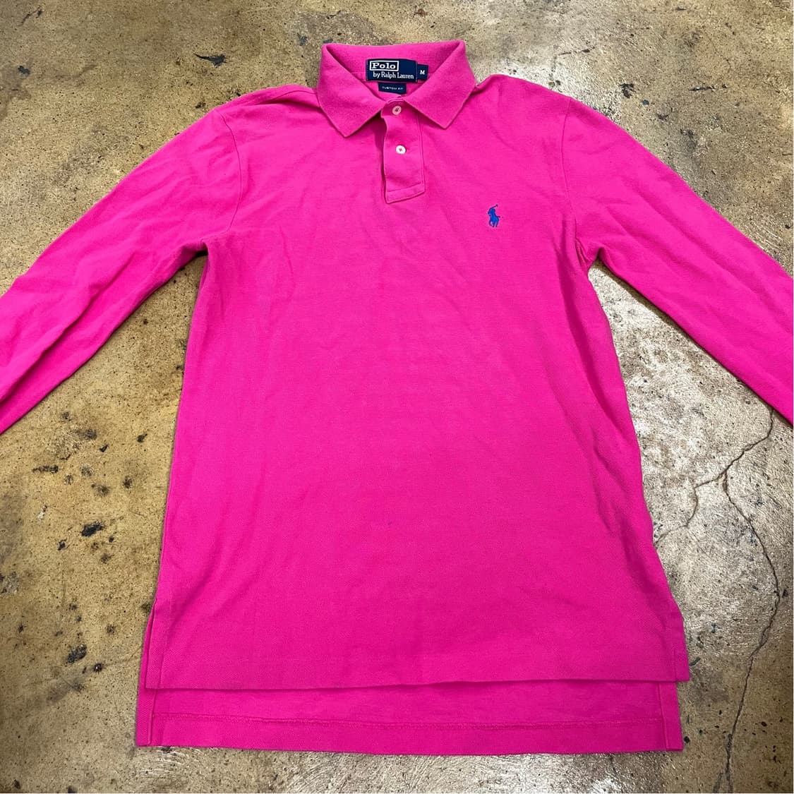 폴로 랄프로렌 카라 핫핑크 긴팔티셔츠 상품이미지3