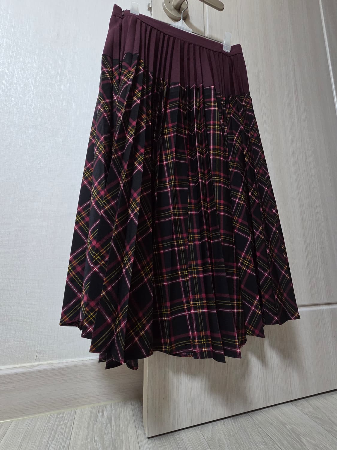 SJ SJ 체크 플리츠 스커트 상품이미지1