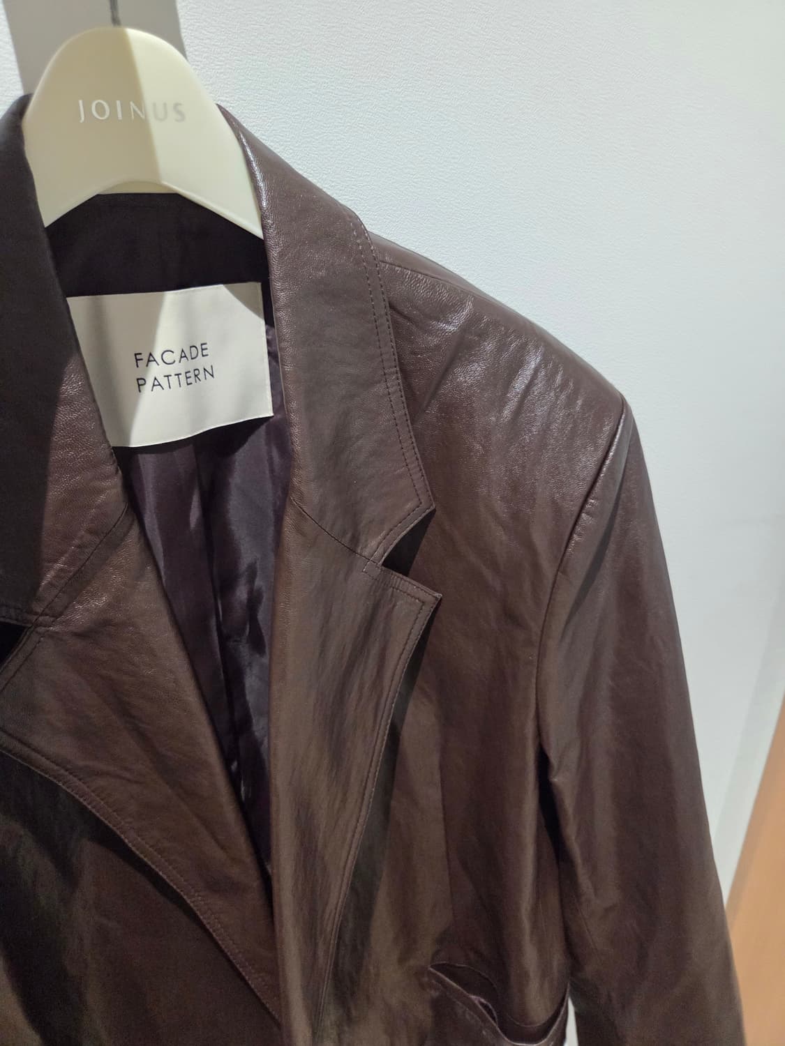 파사드패턴 오버핏 레더자켓 상품이미지5