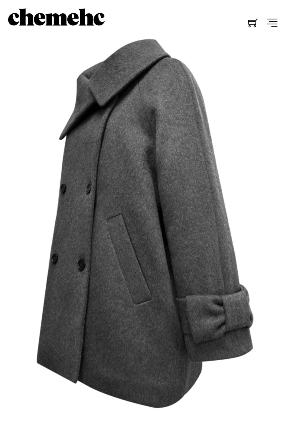 체메씨 FOG WOOL COAT (GRAY) 상품이미지2