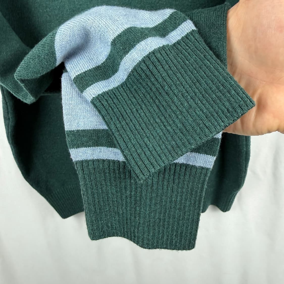 (L) 베네통 카라 니트 그린 상품이미지4