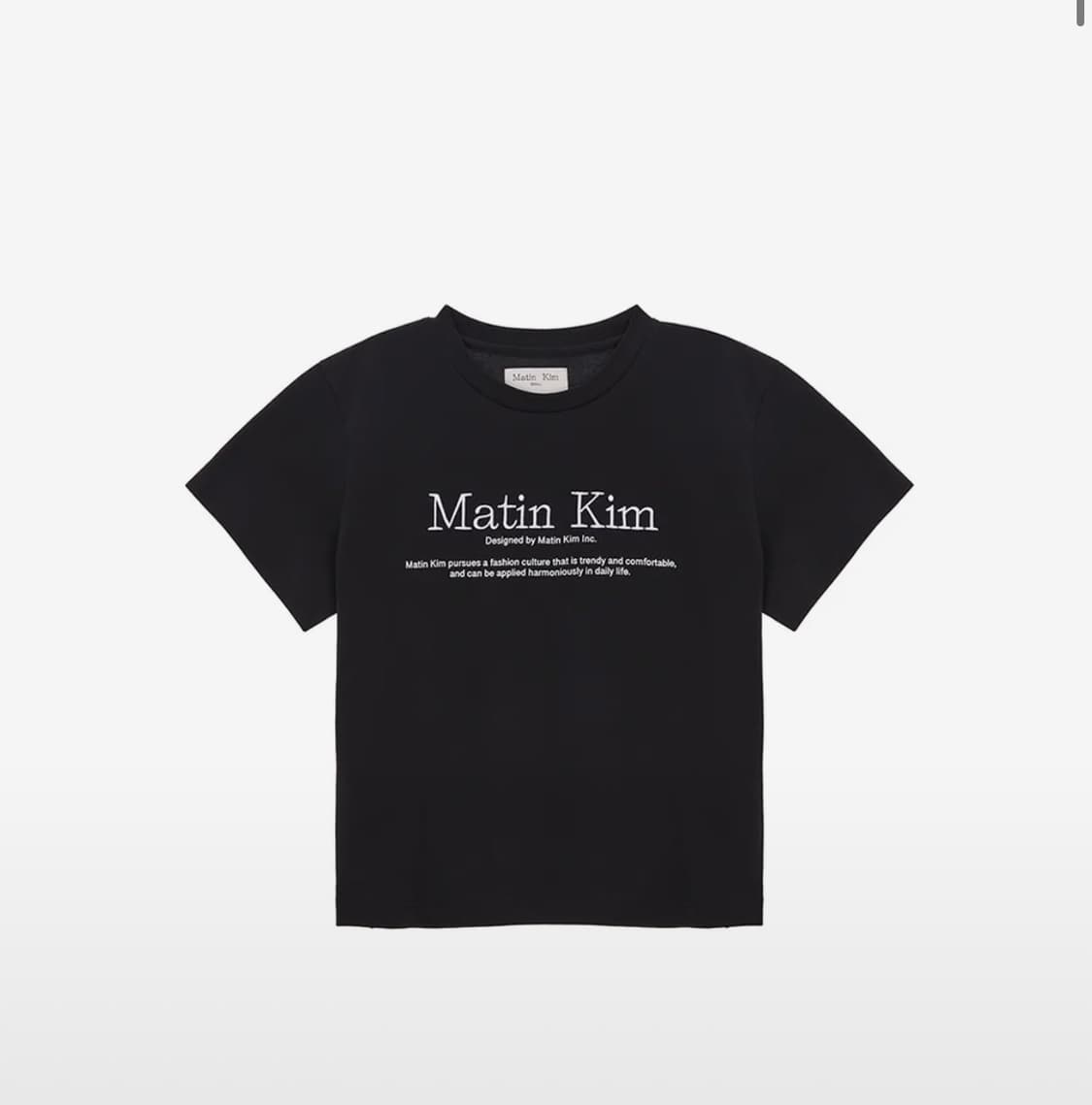 마뗑킴 HERITAGE LOGO CROP TOP 블랙 상품이미지1