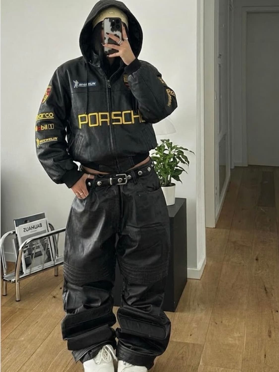 양가죽 포르쉐 패치드 양가죽 후드 자켓 상품이미지2