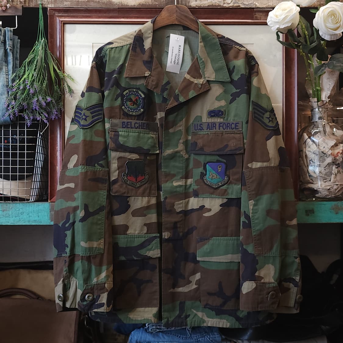 90s 미군 우드랜드 카모셔츠 BDU 라지 레귤러 상품이미지1