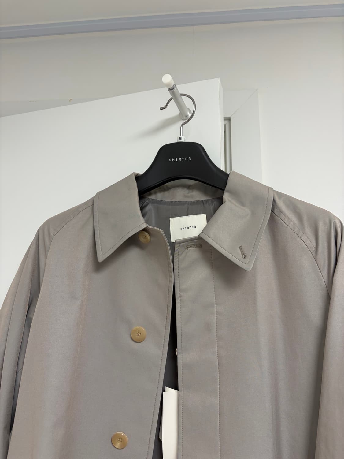 셔터 솔라로 개버딘 트렌치 발마칸 코트 상품이미지2