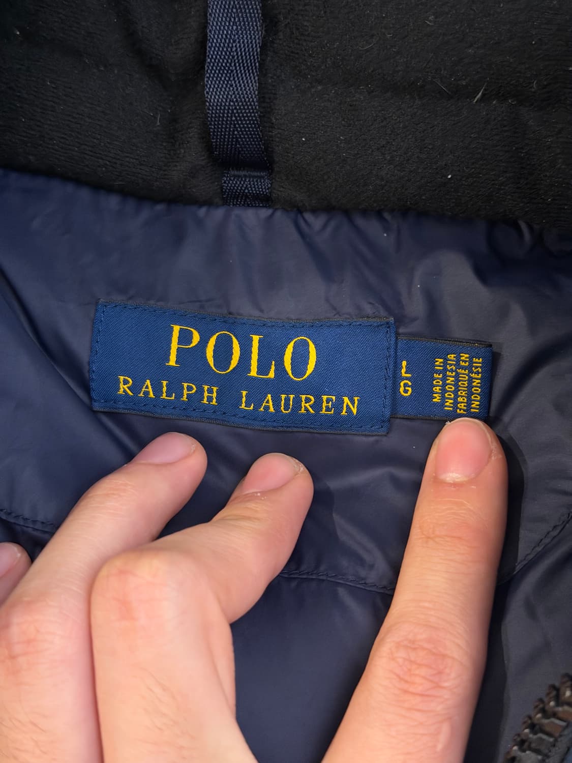 폴로 랄프로렌 신형 고프코어 후드 패딩 네이비 상품이미지6