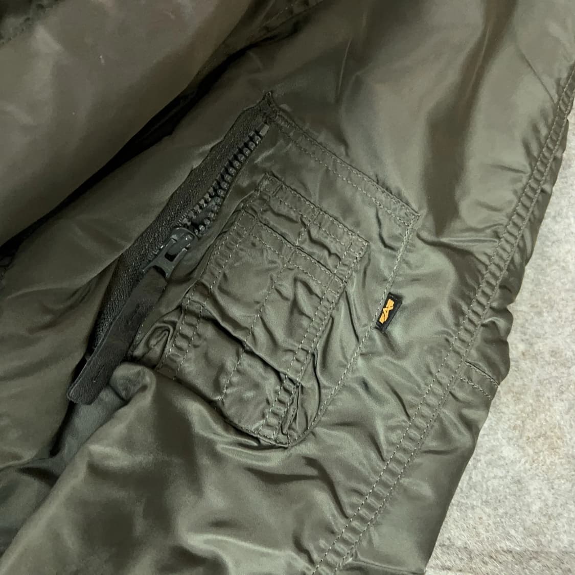 90s~00s 미공군 납품용 알파 인더스트리 N-3B 파카 올리브그린 상품이미지4