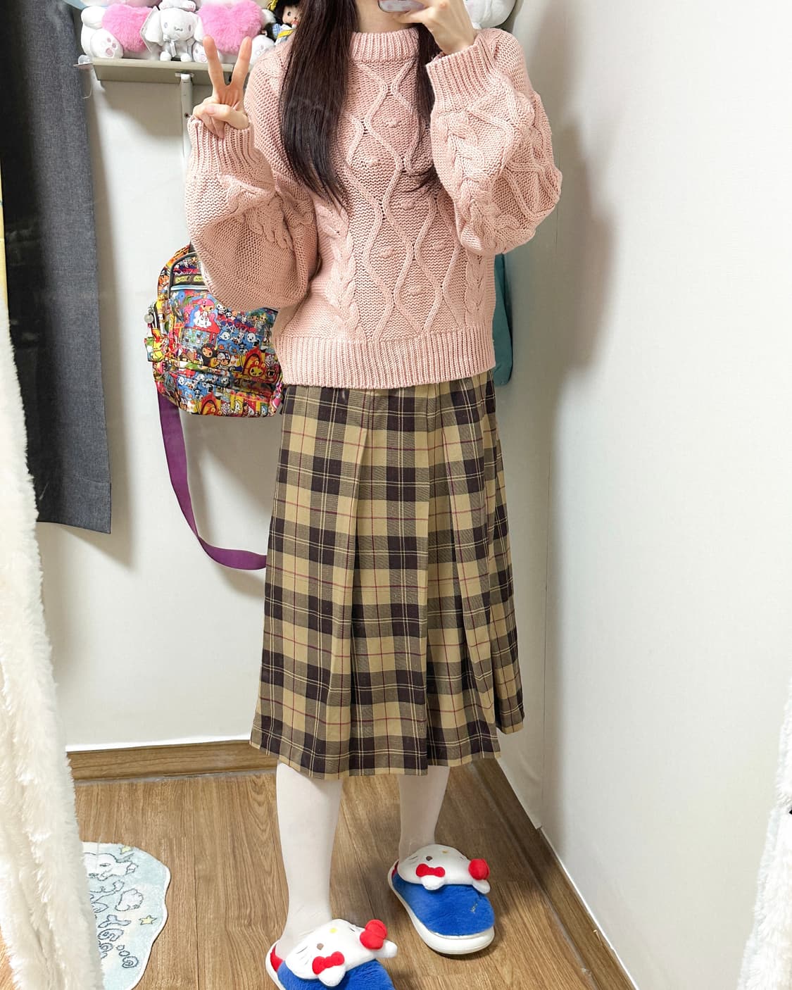 빈티지 딸기우유 핑크 니트 히메갸루 로걀 라떼 모리걸 발레코어 공겜여주 상품이미지1