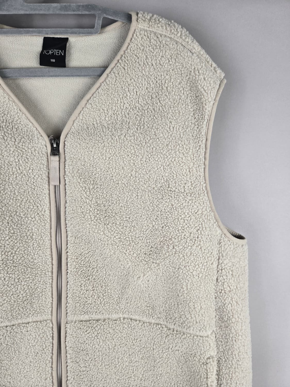 [무료배송]탑텐 110 남성 V넥 플리스 집업 조끼 베스트 상품이미지3