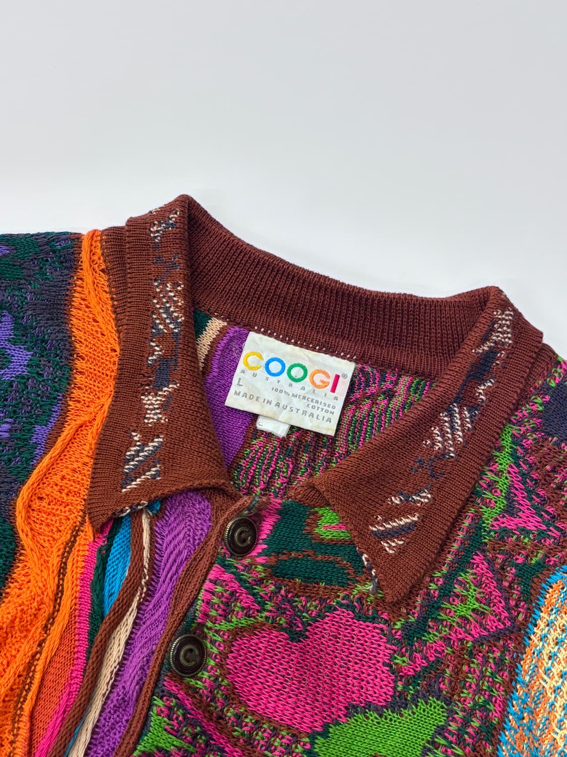 Coogi 쿠지 3D 멀티컬러 케이블 코튼 카라 니트 상품이미지8