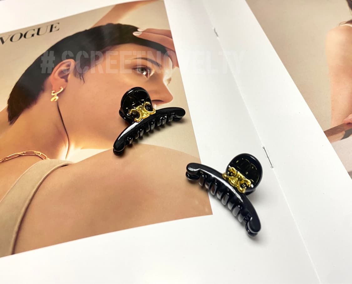 셀린느 미니 헤어 집게핀 세트 블랙 (2개) 상품이미지4