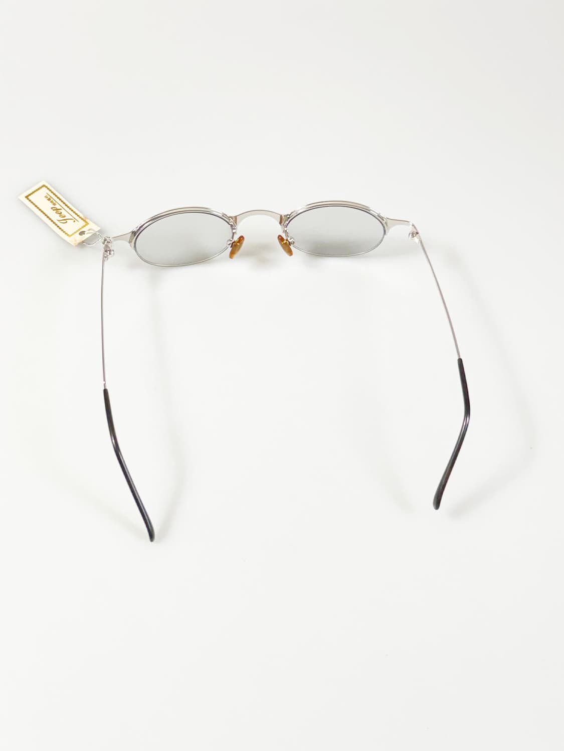 JEEP PLUS 실버 메탈 오벌 반무테 프레임 빈티지 안경 상품이미지5