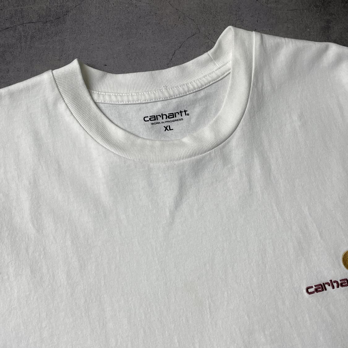 CARHARTT 칼하트 화이트 자수 반팔 티셔츠 A01197 상품이미지2