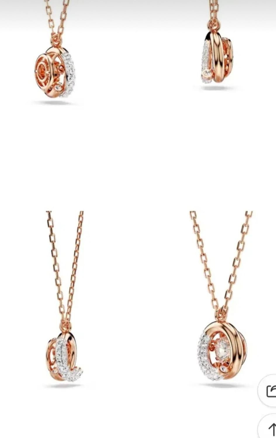 새제품)스와로브스키 귀걸이+댄싱 목걸이 세트 정품 상품이미지1