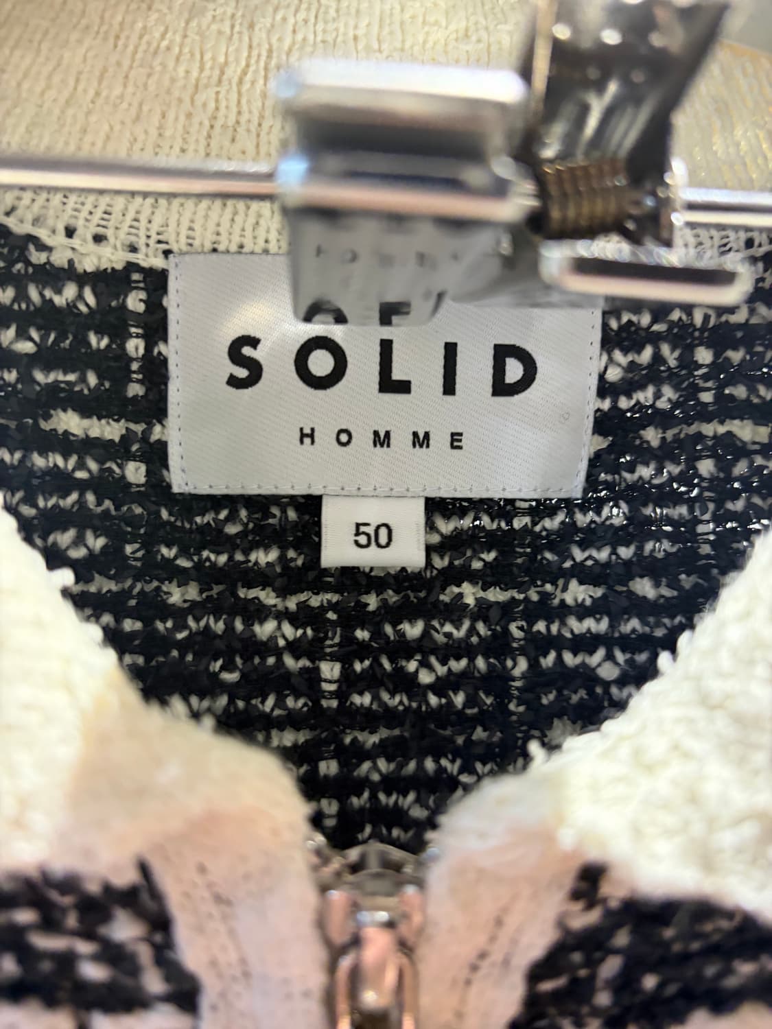 솔리드 옴므 트위드 집업 가디건 50 (새상품) 상품이미지2