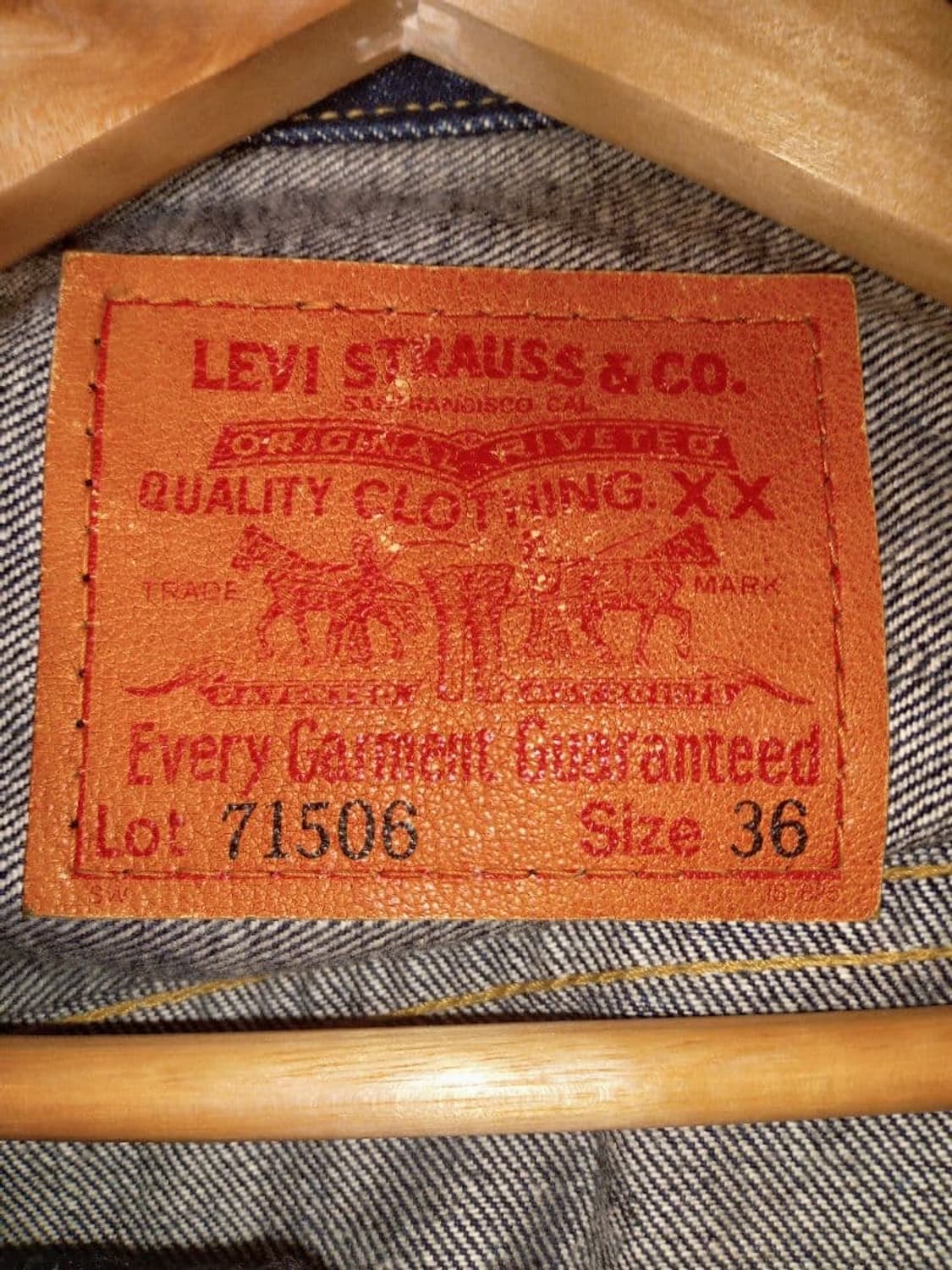 리바이스 71506-XX 1st 퍼스트 데님 자켓 일본제 36(S)사이즈 상품이미지4