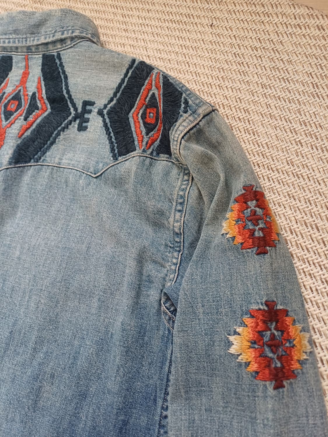 [희귀] 폴로 랄프로렌 사우스웨스턴 사시코 자수 데님 셔츠 (XS) 상품이미지6