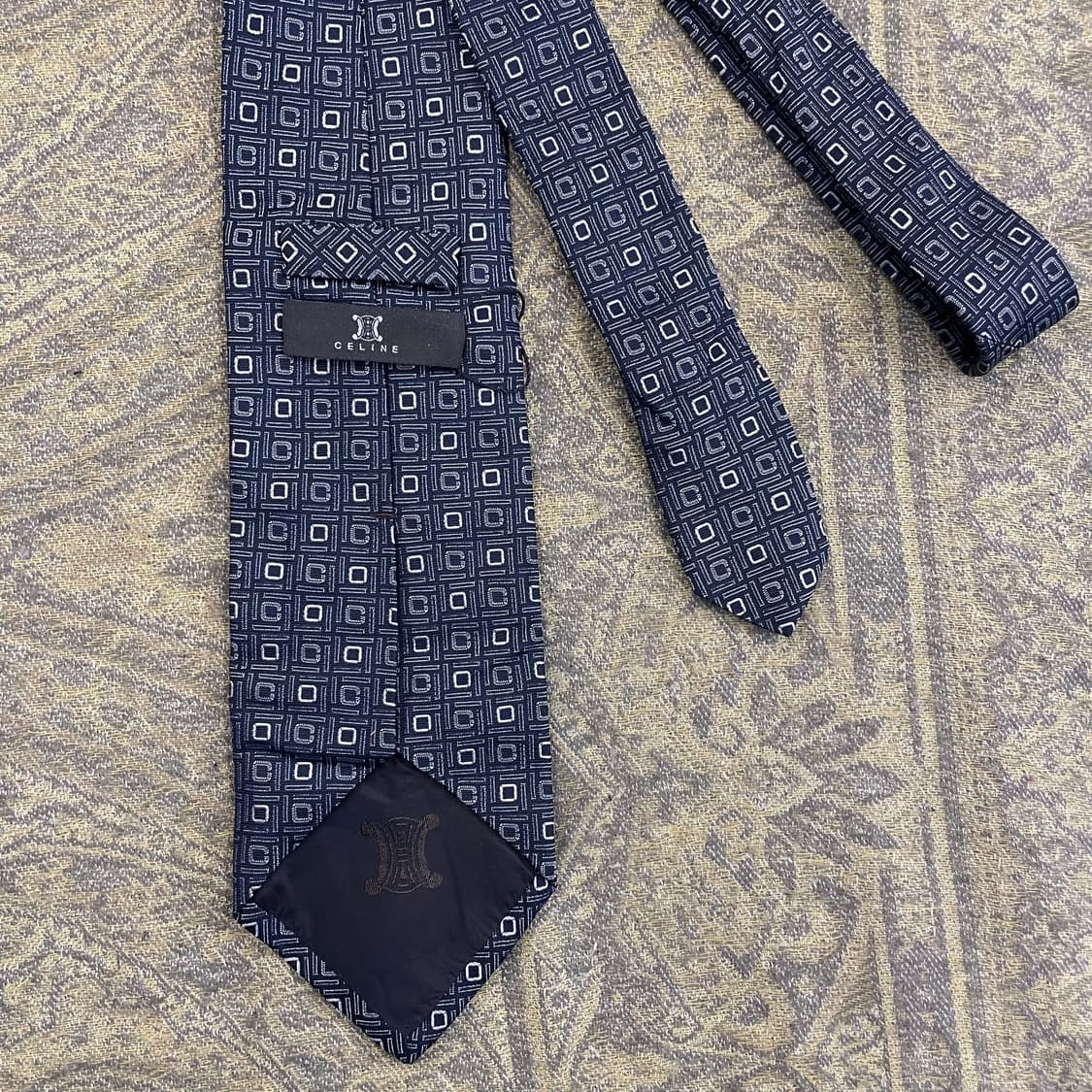 CELINE 셀린느 실크 패턴 넥타이 하이엔드 명품 타이 상품이미지2