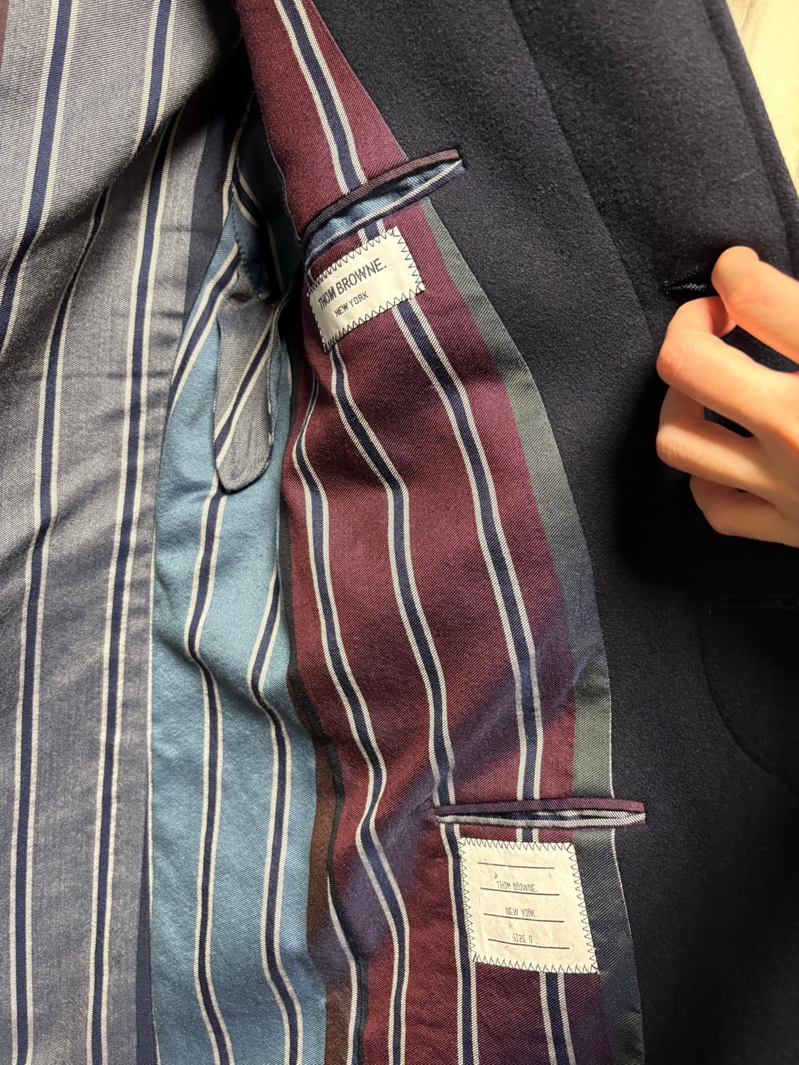 톰브라운 네이비 울 코트 0 사이즈 상품이미지6