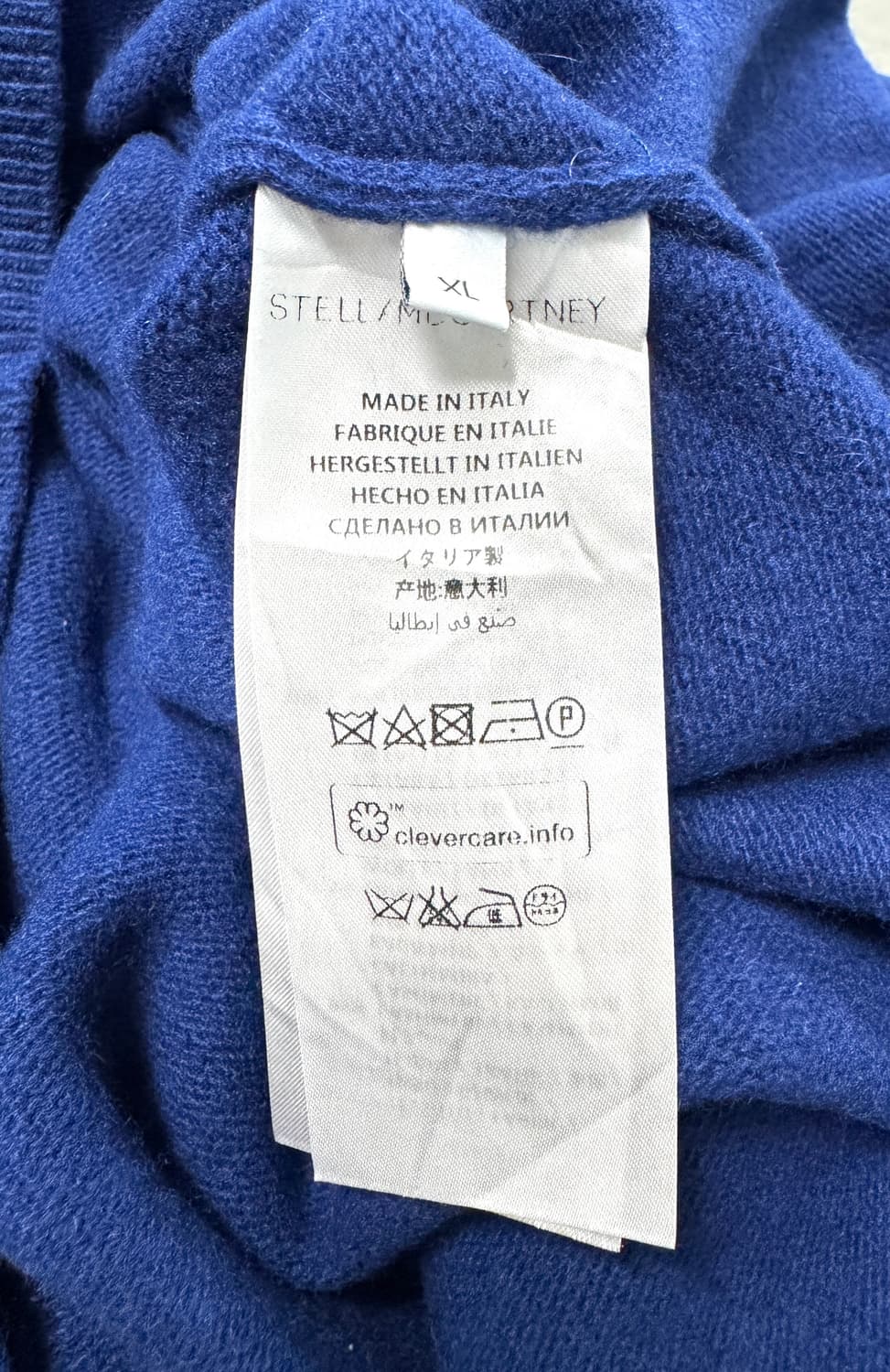 STELLA McCARTNEY 스텔라 맥카트니 V패턴 블루 캐시미어 스웨 상품이미지7