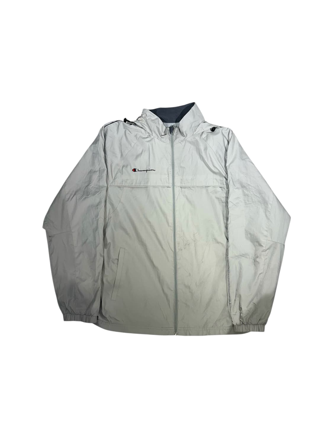 챔피온 라이트 그레이 오버핏 후드 바람막이 자켓 L 상품이미지5