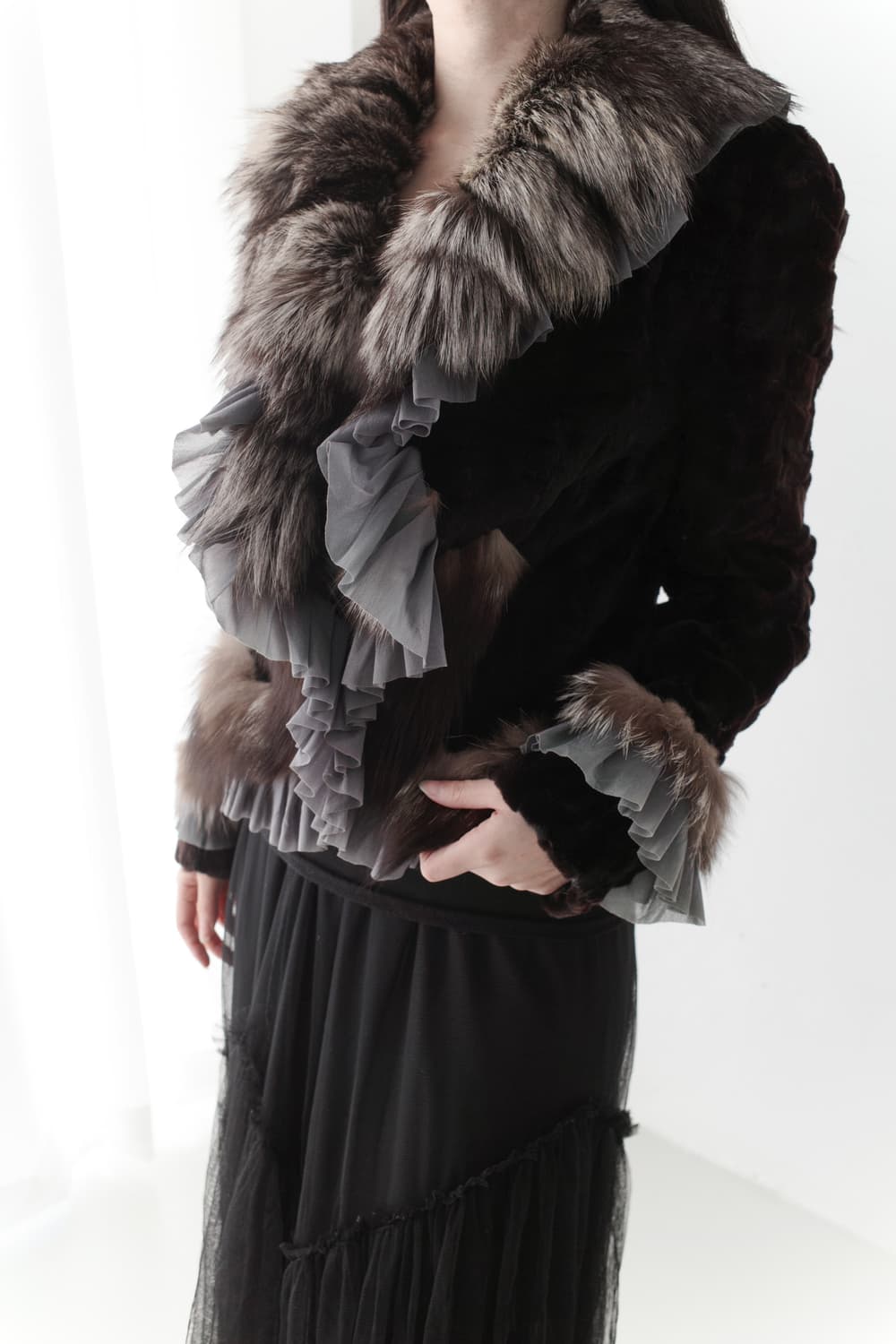 real fur frill jacket 상품이미지9