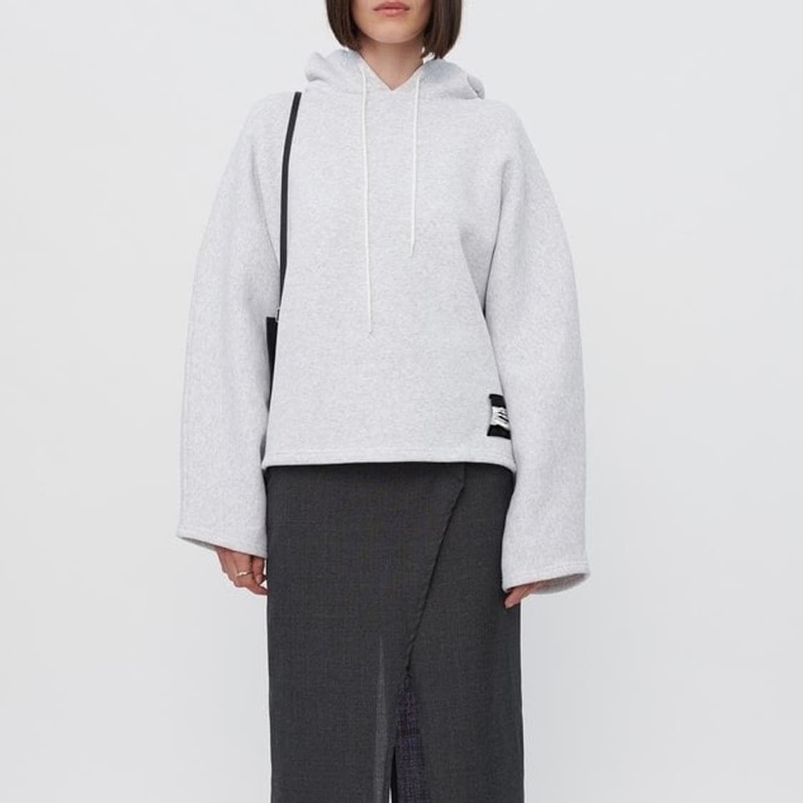 [34] 아워레가시 기모 맨투맨 멜란지 그레이 상품이미지1