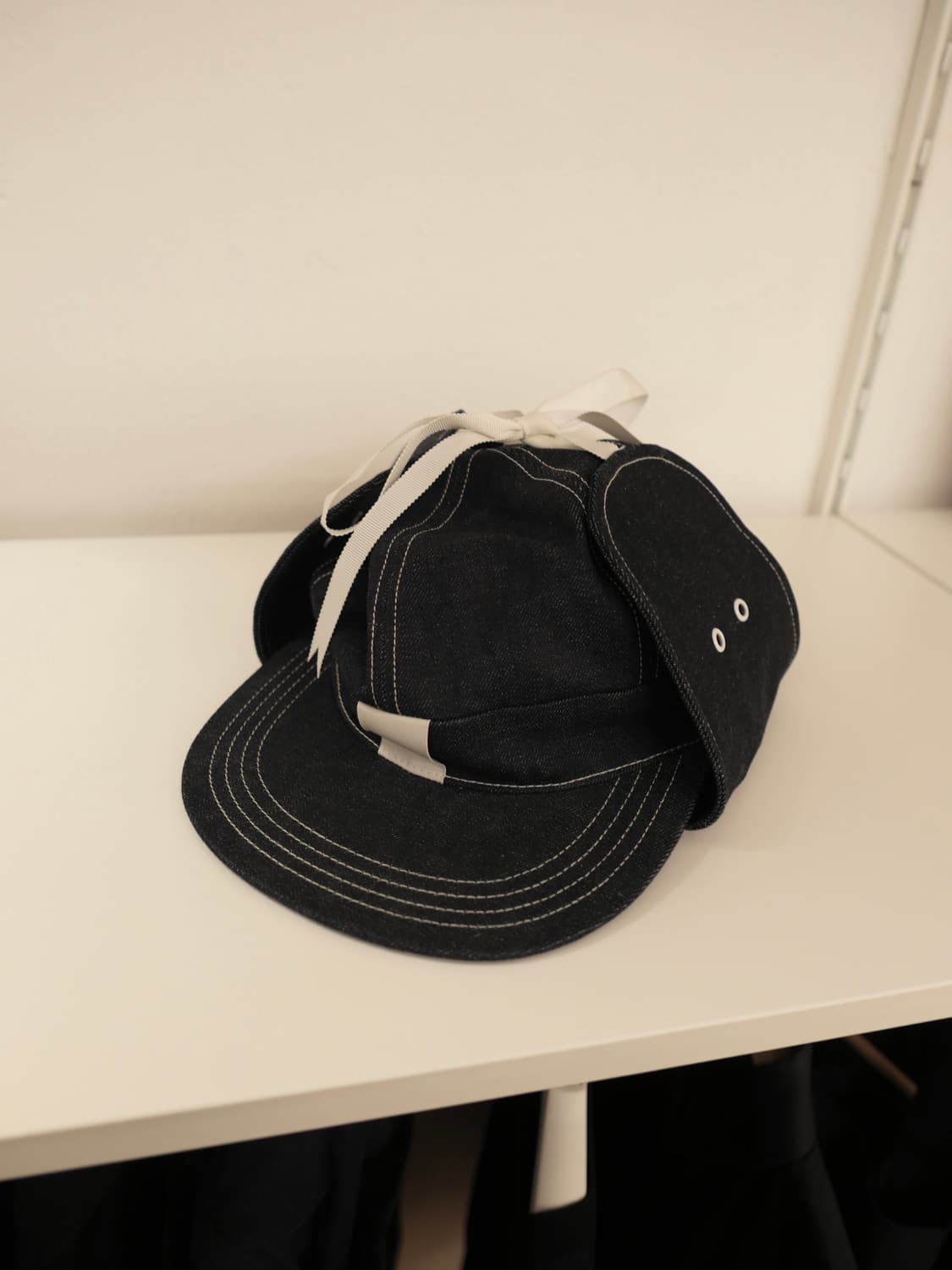 꼼데가르송 간류 더블 바이저 데님 캡 상품이미지3