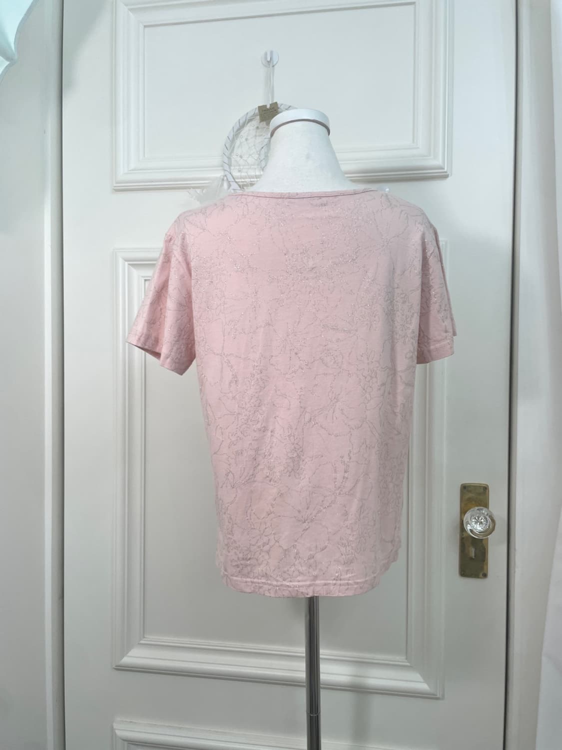 pink glitter line flower cubic half top 상품이미지3