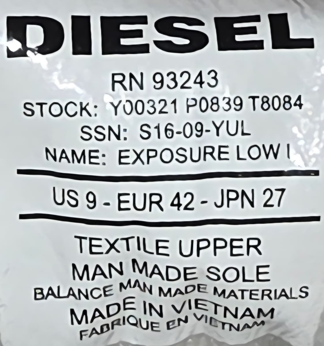 Diesel Exposure Low 디젤 스니커즈 270 (새상품) 상품이미지5