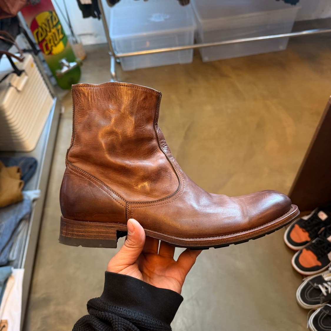 N.D.C 핸드메이드 집업 레더어퍼 웨스턴부츠 UK8 270 상품이미지4