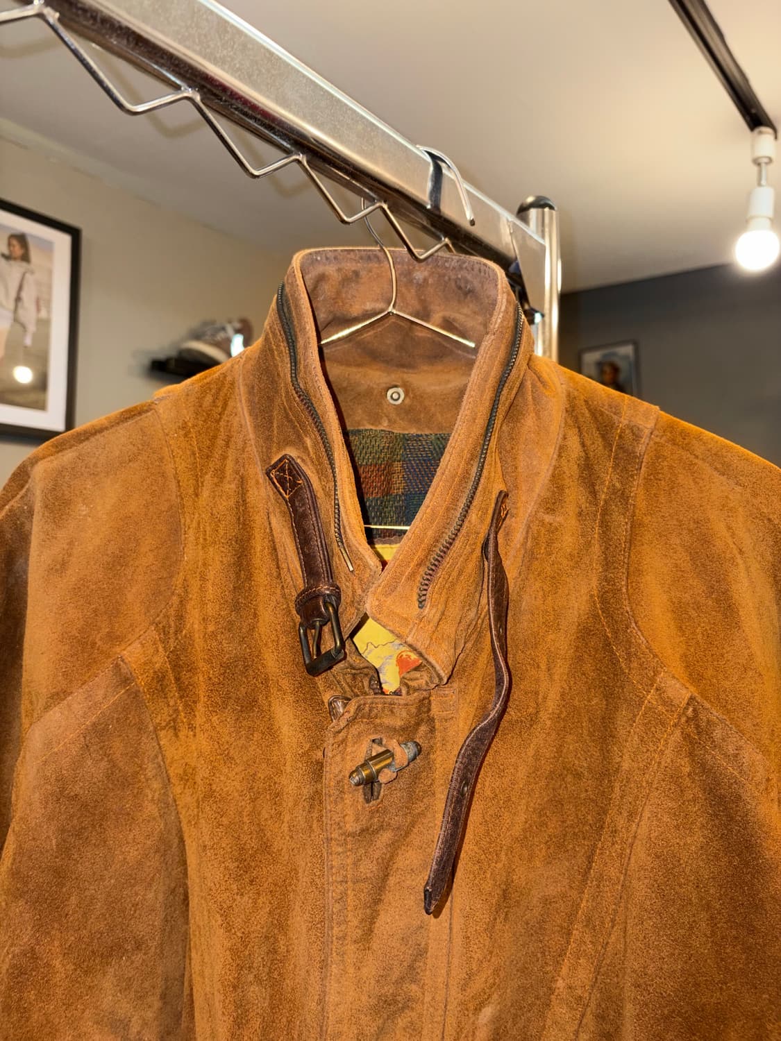 70’s Italian scovill heavy suede jacket 상품이미지7