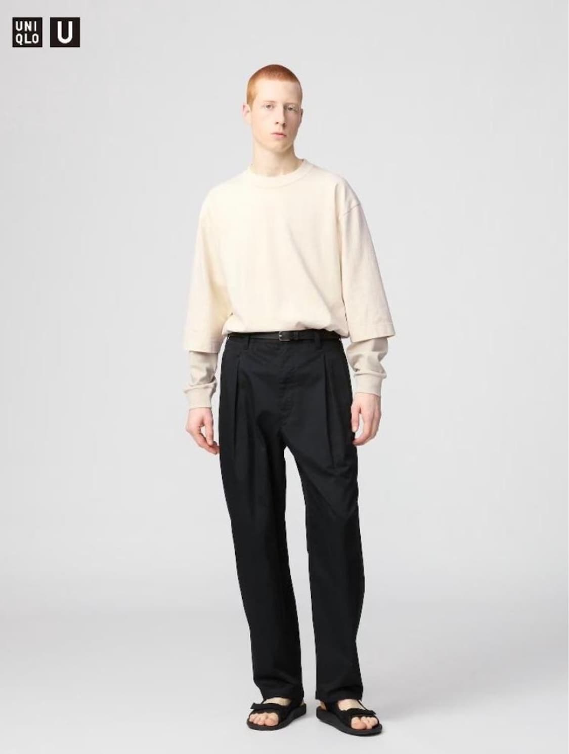 유니클로U 트윌 턱 와이드 팬츠 상품이미지1