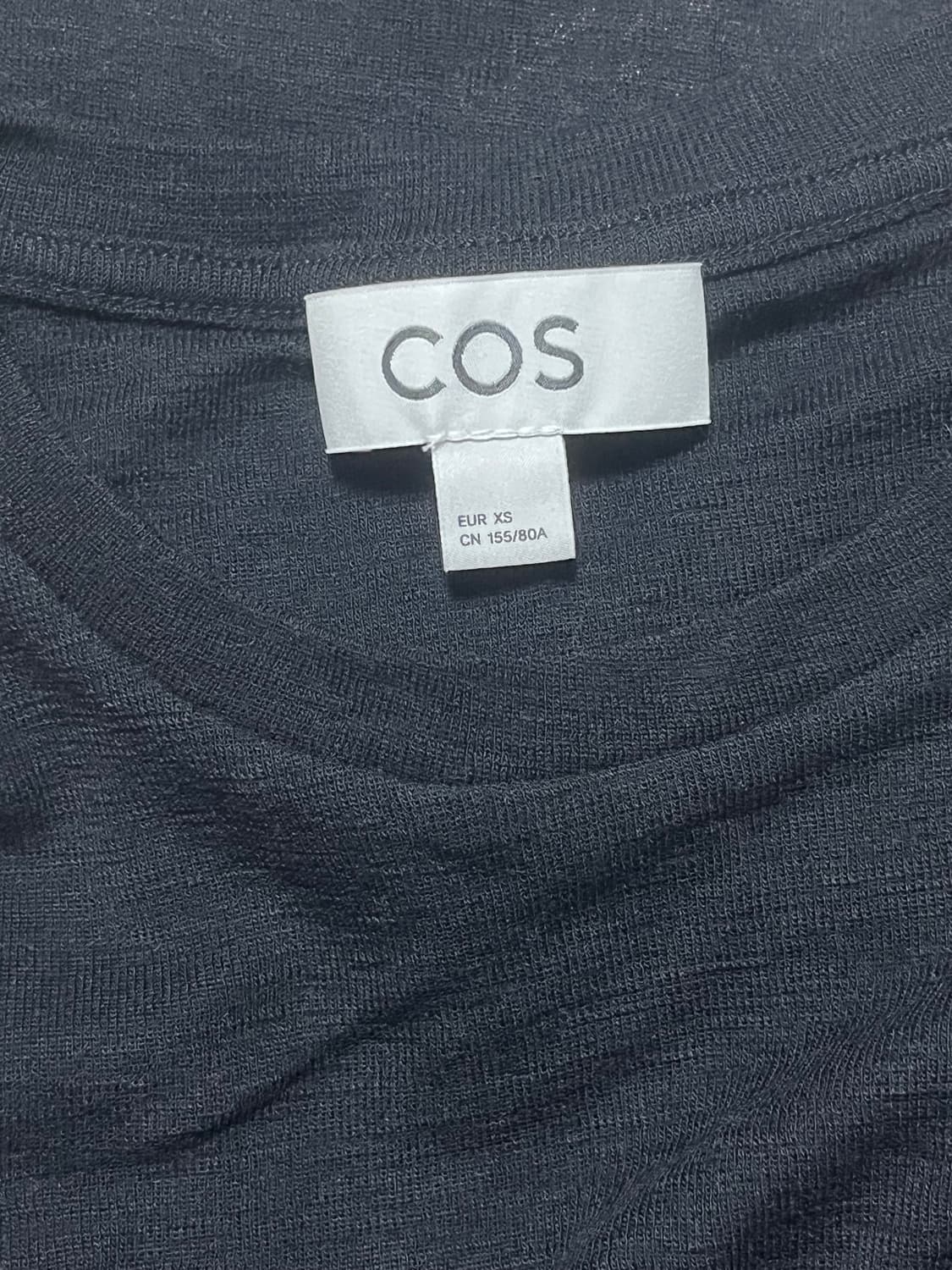 (급처) COS 크루넥 메리노 울 탑 블랙 xs 싸이즈(새상품) 상품이미지7