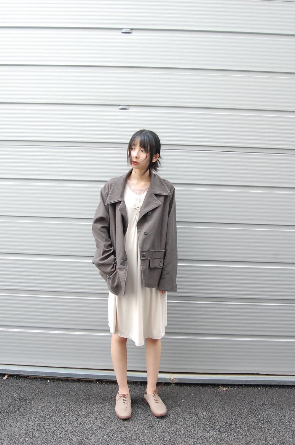 Onsan michelle unbalance button jacket 상품이미지3