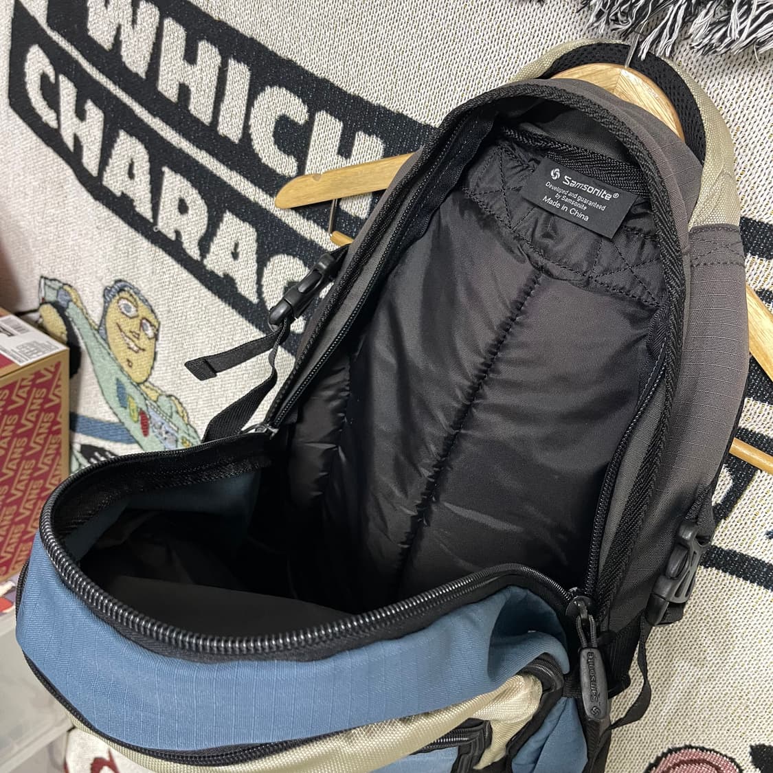 빈티지 쌤소나이트 블루 백팩 상품이미지5