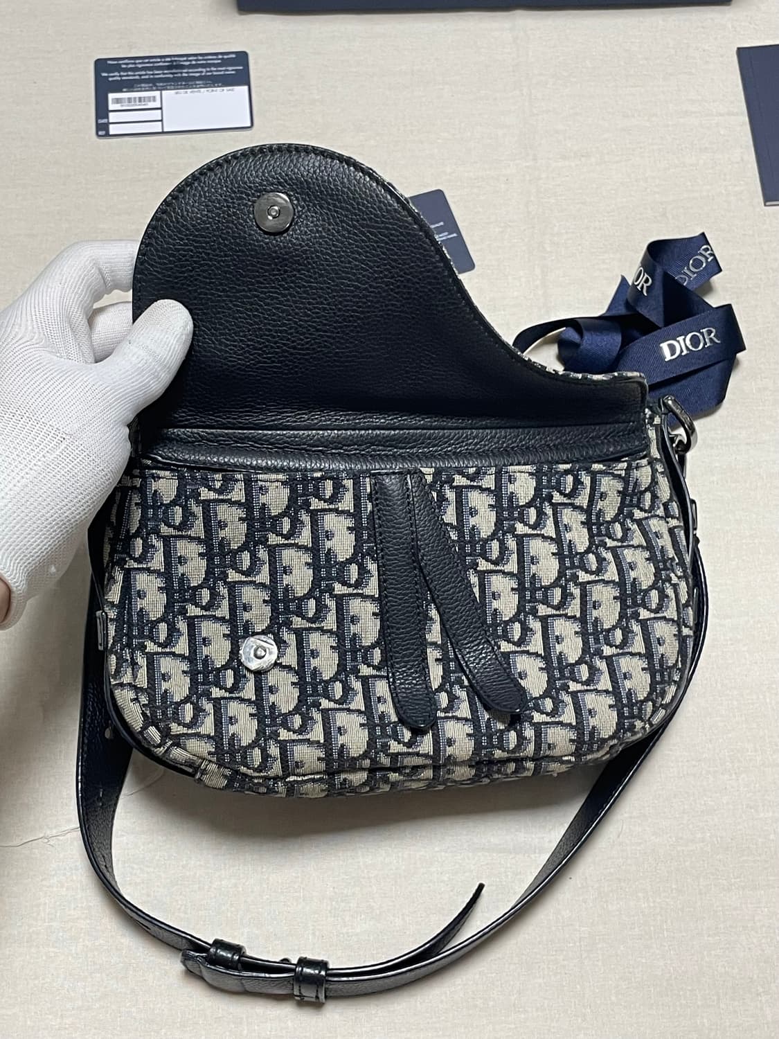 디올 오블리크 자카드 새들 크로스백 [os] 상품이미지4