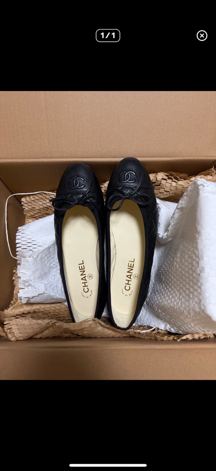 샤넬 퀼팅 발레리나 플렛 38.5 상품이미지1