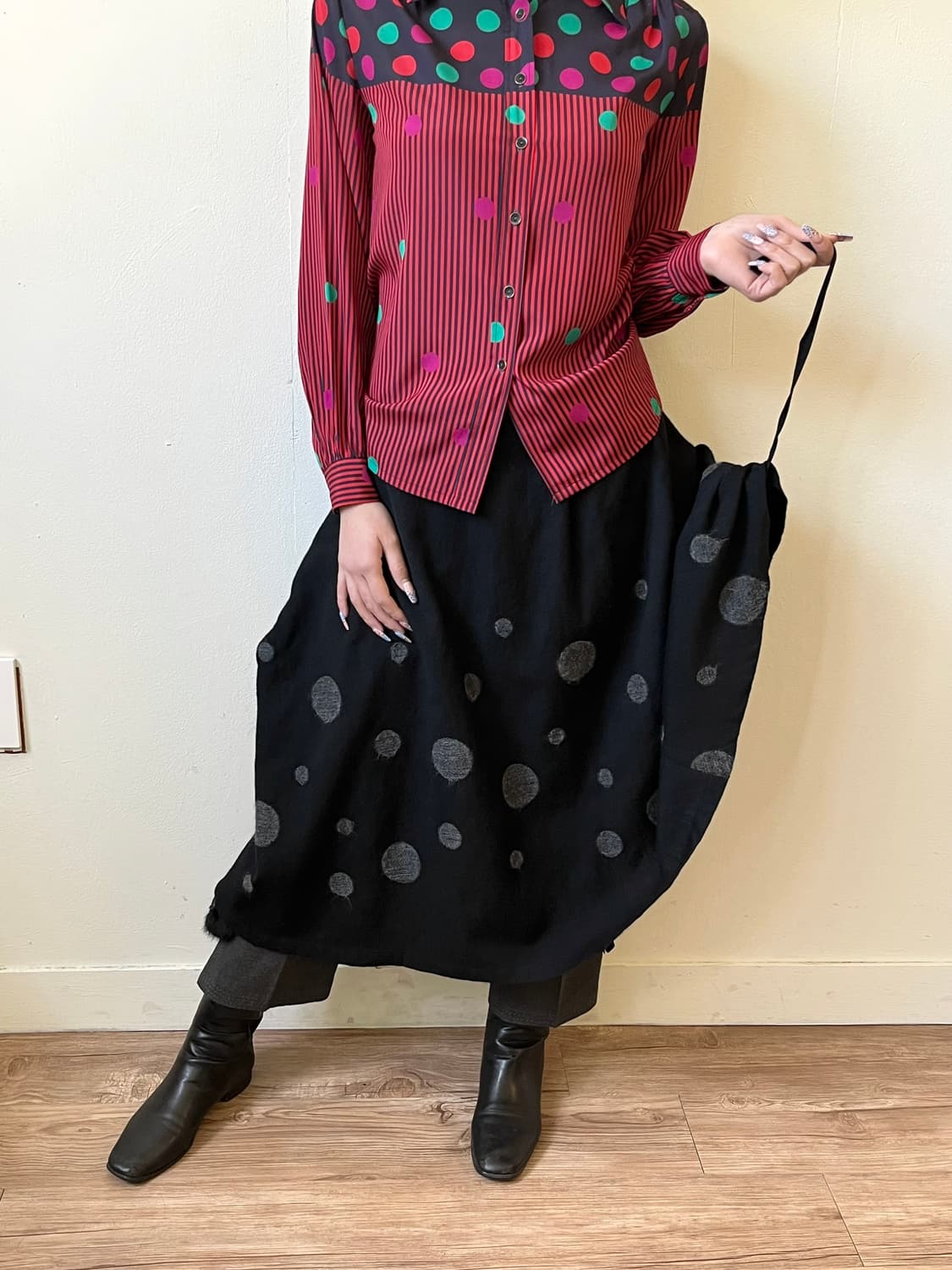 CRESCENT 도트 스커트 상품이미지4