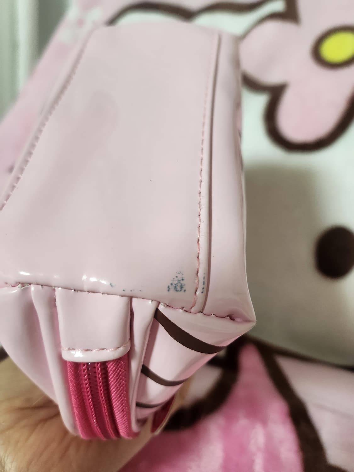 고전키티 핑크 에나멜 파우치 헬로키티 키티 상품이미지4